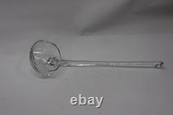 Vintage Moderno 14 Piece Hand Blown Crystal Riekes Crisa Punch Bowl Set WithLadle