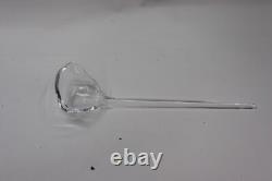 Vintage Moderno 14 Piece Hand Blown Crystal Riekes Crisa Punch Bowl Set WithLadle