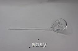 Vintage Moderno 14 Piece Hand Blown Crystal Riekes Crisa Punch Bowl Set WithLadle