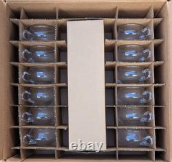 Vintage Moderno Riekes Crisa Crystal Punch Bowl Mugs Ladle 14 Pc Set Hand Blown