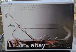 Vintage Moderno Riekes Crisa Crystal Punch Bowl Mugs Ladle 14 Pc Set Hand Blown