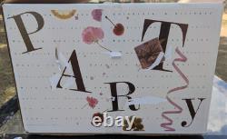 Vintage Moderno Riekes Crisa Crystal Punch Bowl Mugs Ladle 14 Pc Set Hand Blown