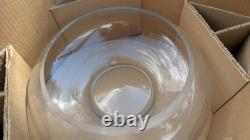 Vintage Moderno Riekes Crisa Crystal Punch Bowl Mugs Ladle 14 Pc Set Hand Blown