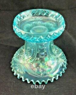 Vintage NORTHWOOD Carnival Glass ICE BLUE Memphis Punch Bowl Base Only
