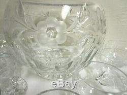 Vintage Nachtmann Germany crystal punch bowl set with 12 cups