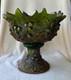 Vintage Northwood Acorn Burrs Carnival Glass Punch Bowl and Stand
