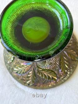 Vintage Northwood Acorn Burrs Carnival Glass Punch Bowl and Stand