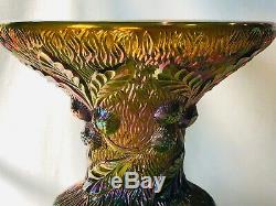 Vintage Northwood Emerald Green Carnival Glass Acorn Burrs Punch Bowl Base