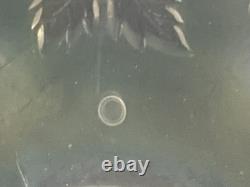 Vintage Old Northwood Carnival Glass Grape & Cable Punch Bowl Frosted White 14