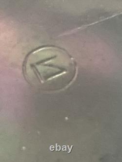 Vintage Old Northwood Carnival Glass Grape & Cable Punch Bowl Frosted White 14