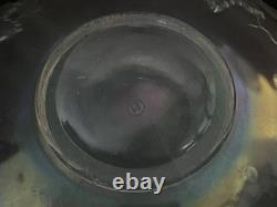 Vintage Old Northwood Carnival Glass Grape & Cable Punch Bowl Frosted White 14