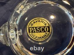 Vintage PASCO Lead Crystal Punch Set 1 bowl & 12 Cups MCM PERFECT COND