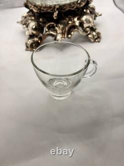 Vintage PITMAN-DREITZER 15 piece Punch Bowl Ornate Stand Ladle 12 Cups