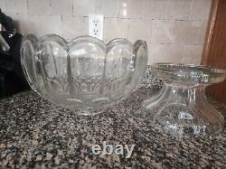 Vintage PUNCH BOWL set 18 Cups And Blown Glass Ladle