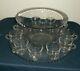 Vintage Period Imperial Candlewick Punch Bowl, Under-plate & 10 Cups SHIPS FRE