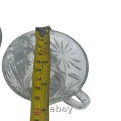 Vintage Pinwheel Starburst Pressed Glass Punch Bowl 12 Cups 14pc Classic Wedding