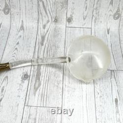 Vintage Pitman-Dreitzer Crystal Punch Set Bowl 12 Cups Gold Toned Stand Ladle