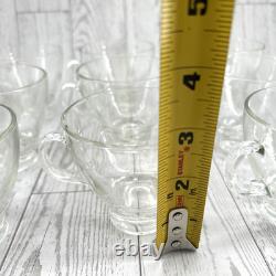 Vintage Pitman-Dreitzer Crystal Punch Set Bowl 12 Cups Gold Toned Stand Ladle