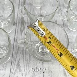 Vintage Pitman-Dreitzer Crystal Punch Set Bowl 12 Cups Gold Toned Stand Ladle