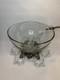 Vintage Pitman Dreitzer glass punch bowl set with silver-plated base and cups