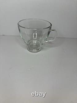 Vintage Pitman Dreitzer glass punch bowl set with silver-plated base and cups