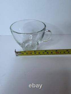 Vintage Pitman Dreitzer glass punch bowl set with silver-plated base and cups