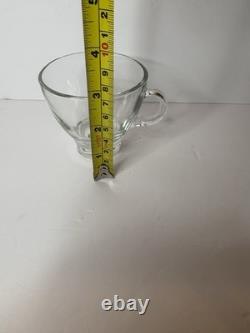 Vintage Pitman Dreitzer glass punch bowl set with silver-plated base and cups