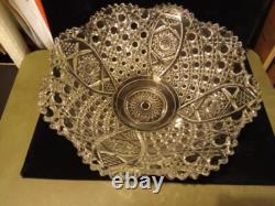 Vintage Pressed Glass Punch Bowl