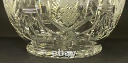Vintage Pressed Glass Sangria Punch Bowl With Lid & 10 Cups Grape Motif