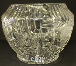 Vintage Pressed Glass Sangria Punch Bowl With Lid & 10 Cups Grape Motif