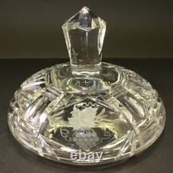 Vintage Pressed Glass Sangria Punch Bowl With Lid & 10 Cups Grape Motif