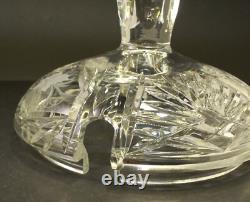 Vintage Pressed Glass Sangria Punch Bowl With Lid & 10 Cups Grape Motif