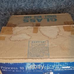 Vintage Princess 18 Piece Punch Set with Box Indiana Glass Company, opened NIB
