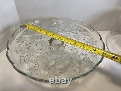 Vintage Princess House Fantasia 11 Cake Plate & Dome 5201, 5202 Punch Bowl