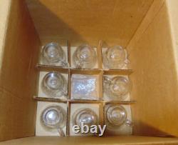 Vintage Punch Bowl Set Indiana Glass Crystal Happenings Grapes Design 18 Pc Box