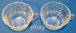 Vintage Punch Bowl Set Indiana Glass Crystal Happenings Grapes Design 18 Pc Box