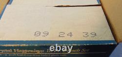 Vintage Punch Bowl Set Indiana Glass Crystal Happenings Grapes Design 18 Pc Box