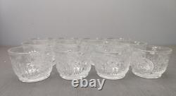 Vintage Radiant Daisy Star Pattern Glass Punch Bowl withUnderplate & 12 Cups