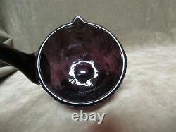 Vintage Rare 1950's Texglass Decatur Texas Purple Color Glass Punch Bowl Ladle