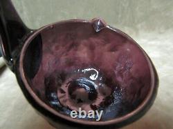 Vintage Rare 1950's Texglass Decatur Texas Purple Color Glass Punch Bowl Ladle