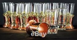 Vintage / Rare Hammered Copper Punch Bowl Party Set with Glasses - NO RESERVE