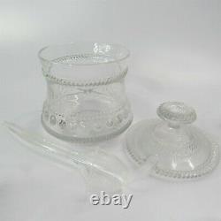 Vintage Rope and Bead Punch Bowl with Cover, Dipper and Ten Cups AA111