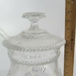 Vintage Rope and Bead Punch Bowl with Cover, Dipper and Ten Cups AA111