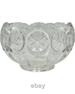 Vintage Set 15 Punch Bowl Set Clear Glass Starburst Party Holiday