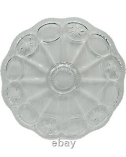 Vintage Set 15 Punch Bowl Set Clear Glass Starburst Party Holiday