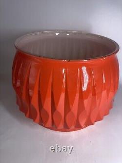 Vintage Slick And Sassy Jeanette Glass Punch Bowl Set Colorful 10 Qt Bowl 12 Cup