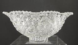 Vintage Smith Glass Daisy Button Clear Punch Serve Bowl Discontinued 17 1/2 W9