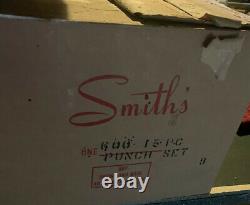 Vintage Smith Glass Punch 15 Piece Set, In Original Box, Made In USA Gorgeous