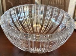 Vintage TIFFANY & CO LRG 10 3/4 Crystal Atlas Punch Fruit Bowl With Roman Numerals