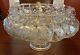 Vintage The Jeannette Glass Co Feather Crystal PunchBowl 39 Piece Set EUC